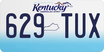KY license plate 629TUX