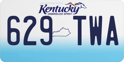 KY license plate 629TWA