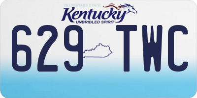 KY license plate 629TWC