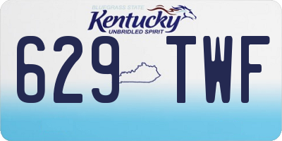 KY license plate 629TWF