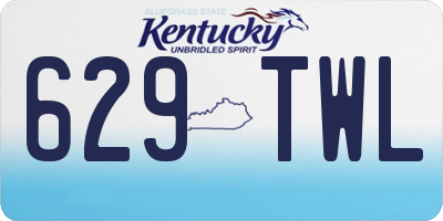 KY license plate 629TWL