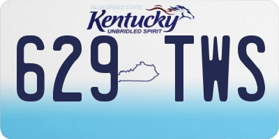 KY license plate 629TWS