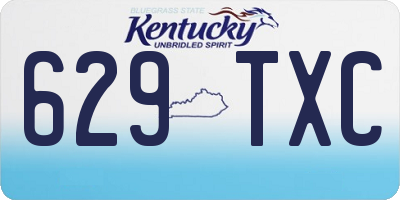 KY license plate 629TXC