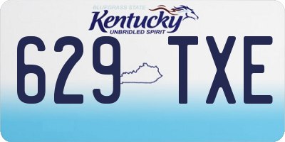 KY license plate 629TXE