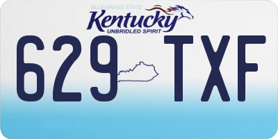 KY license plate 629TXF