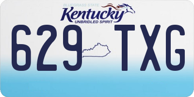 KY license plate 629TXG