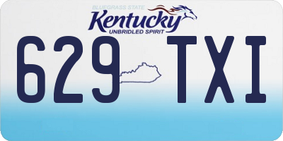 KY license plate 629TXI