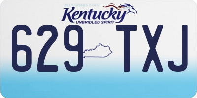 KY license plate 629TXJ