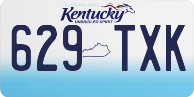 KY license plate 629TXK