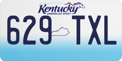 KY license plate 629TXL