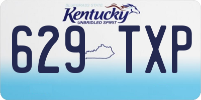 KY license plate 629TXP