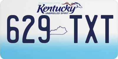 KY license plate 629TXT