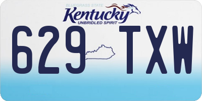 KY license plate 629TXW