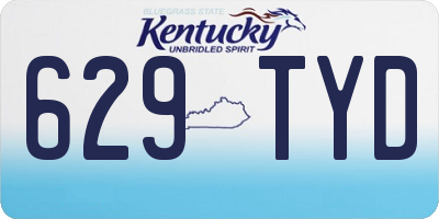KY license plate 629TYD