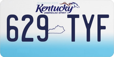 KY license plate 629TYF