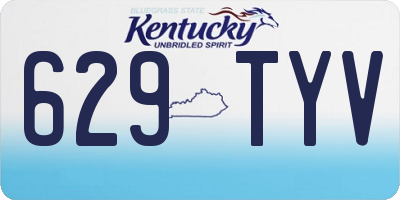 KY license plate 629TYV