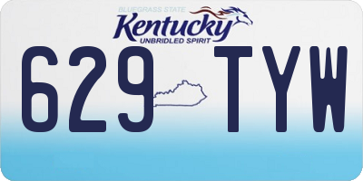 KY license plate 629TYW