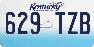 KY license plate 629TZB