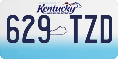 KY license plate 629TZD