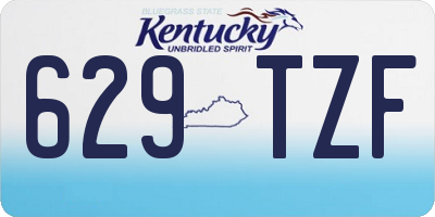 KY license plate 629TZF