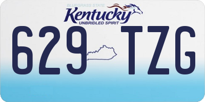 KY license plate 629TZG