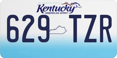 KY license plate 629TZR