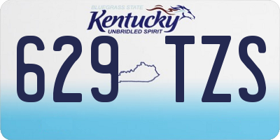 KY license plate 629TZS
