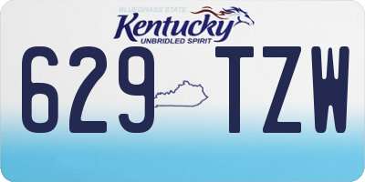 KY license plate 629TZW
