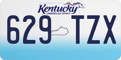 KY license plate 629TZX