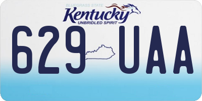 KY license plate 629UAA