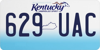 KY license plate 629UAC