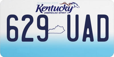 KY license plate 629UAD