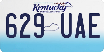 KY license plate 629UAE
