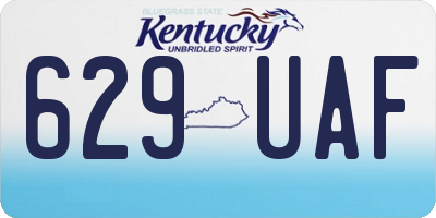 KY license plate 629UAF