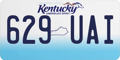 KY license plate 629UAI