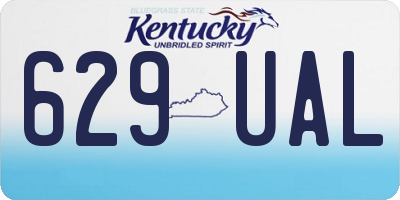 KY license plate 629UAL
