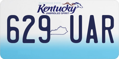KY license plate 629UAR