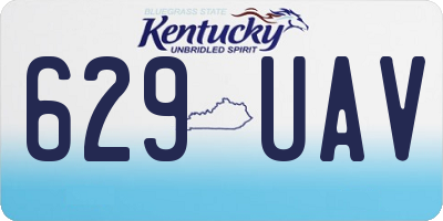 KY license plate 629UAV