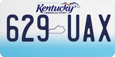 KY license plate 629UAX