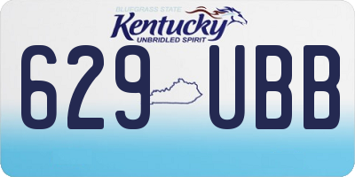 KY license plate 629UBB