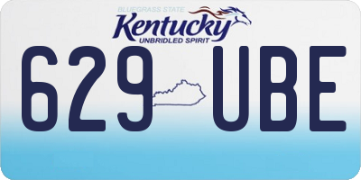KY license plate 629UBE