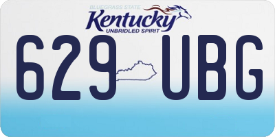 KY license plate 629UBG