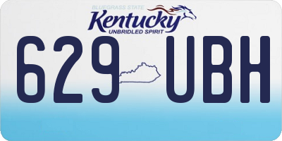 KY license plate 629UBH