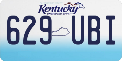 KY license plate 629UBI