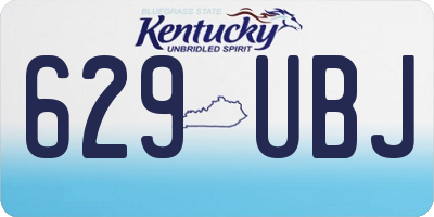 KY license plate 629UBJ