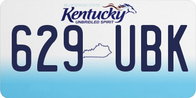 KY license plate 629UBK