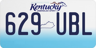 KY license plate 629UBL