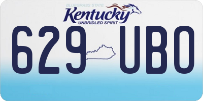 KY license plate 629UBO