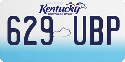 KY license plate 629UBP