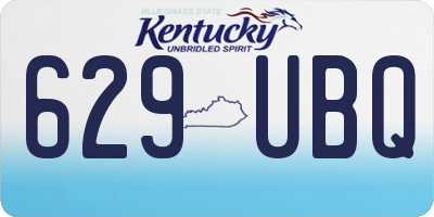 KY license plate 629UBQ